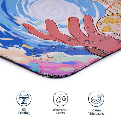 Naruto Rasengan XXXL Deskpad – 36x14 Inches Extra Large Mouse Pad with Non-Slip Rubber base, Stitched Edges, Waterproof Surface – Ideal for Gaming and Office Desk