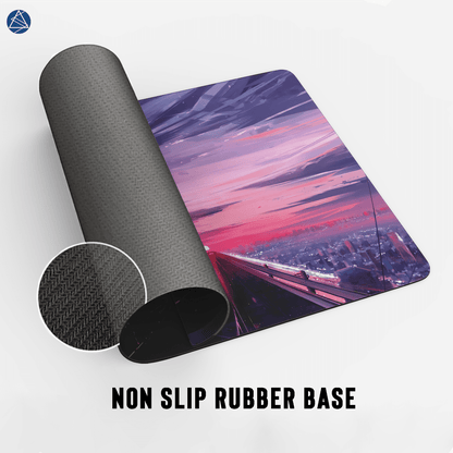 Anime Style Beautiful Landscape Art Mouse Pad - 23.6 x 11 Inches Desk Pad - Gaming and Workstation Mat for Beautiful Scenery - Non-Slip Rubber Base - Smooth Surface for Precise Control