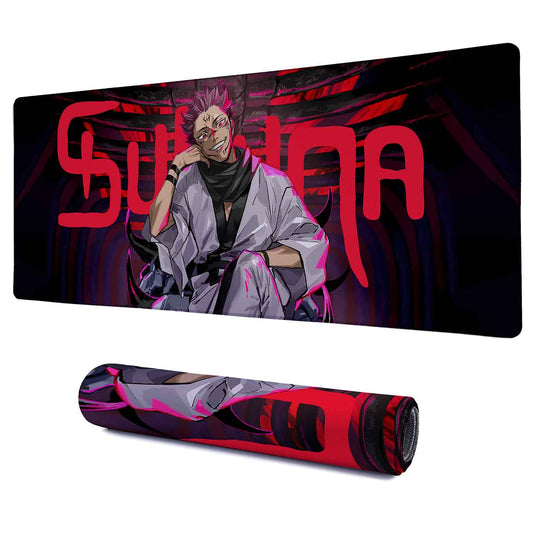 Ryomen Sukuna King Of Curses XXXL Deskpad – 36x14 Inches Extra Large Mouse Pad with Non-Slip Rubber base, Stitched Edges, Waterproof Surface – Ideal for Gaming and Office Desk