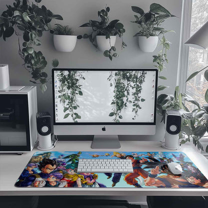 Dragon Ball Z Anime XXXL Deskpad – 36x14 Inches Extra Large Mouse Pad with Non-Slip Rubber base, Stitched Edges, Waterproof Surface – Ideal for Gaming and Office Desk