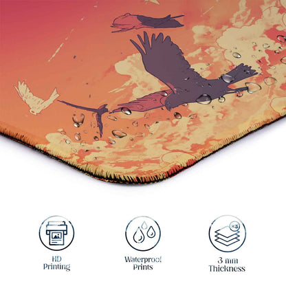 Itachi Uchiha Genjutsu XXXL Deskpad – 36x14 Inches Extra Large Mouse Pad with Non-Slip Rubber base, Stitched Edges, Waterproof Surface – Ideal for Gaming and Office Desk