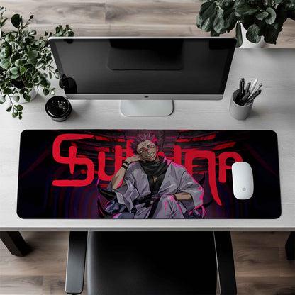 Ryomen Sukuna King Of Curses XXXL Deskpad – 36x14 Inches Extra Large Mouse Pad with Non-Slip Rubber base, Stitched Edges, Waterproof Surface – Ideal for Gaming and Office Desk