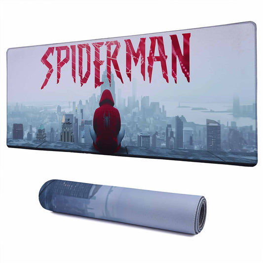 Spiderman XXXL Deskpad – 36x14 Inches Extra Large Mouse Pad with Non-Slip Rubber base, Stitched Edges, Waterproof Surface – Ideal for Gaming and Office Desk