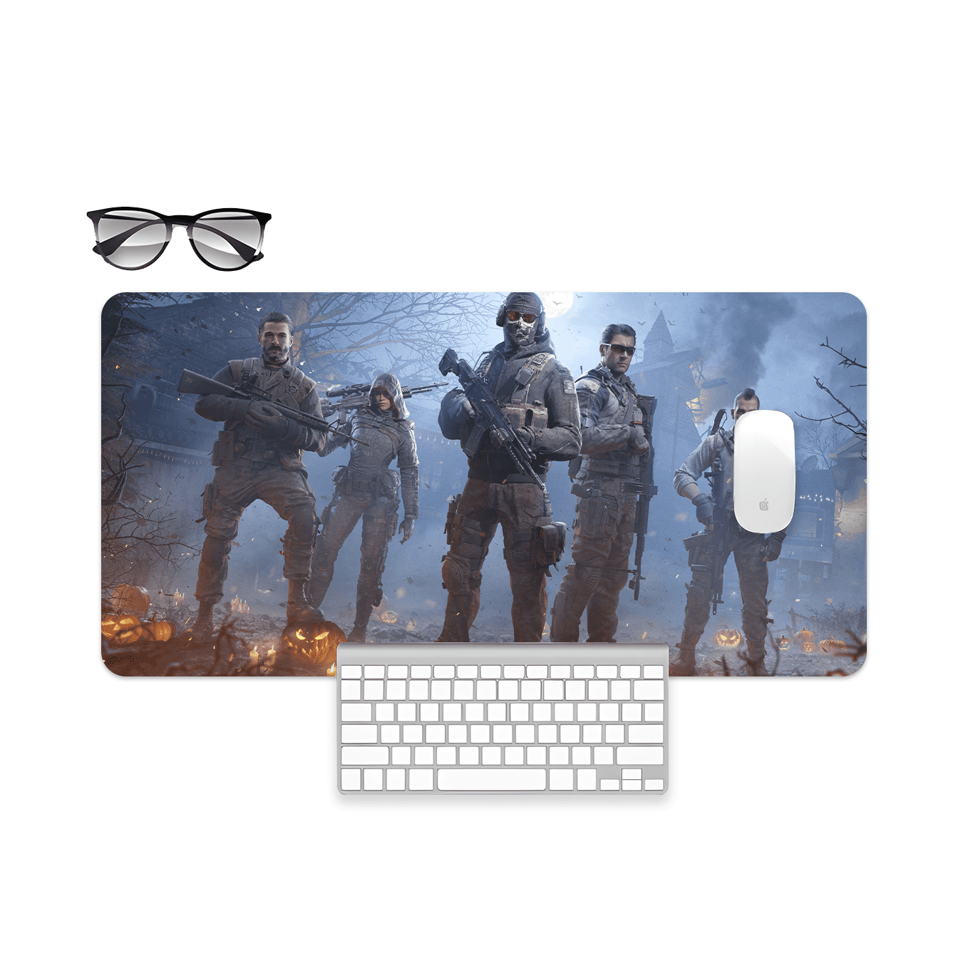 Call of Duty Action Franchise Art Mouse Pad - 23.6 x 11 Inches Desk Pad - Gaming and Workstation Mat for Shooting Games Fans - Non-Slip Rubber Base - Smooth Surface for Precise Control