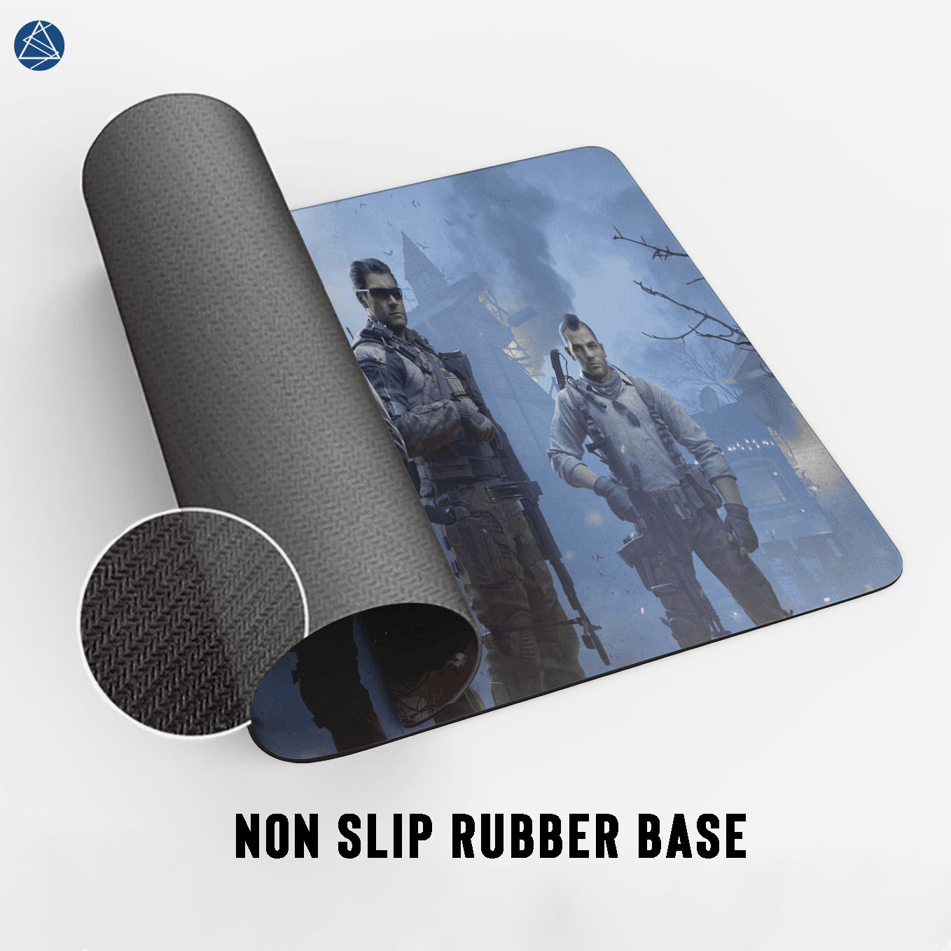 Call of Duty Action Franchise Art Mouse Pad - 23.6 x 11 Inches Desk Pad - Gaming and Workstation Mat for Shooting Games Fans - Non-Slip Rubber Base - Smooth Surface for Precise Control