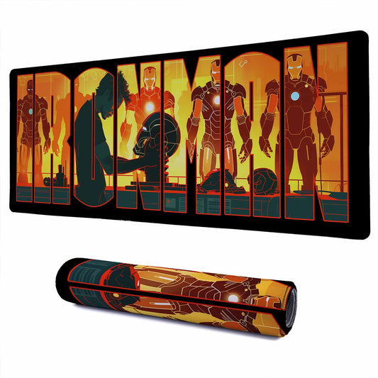 Iron Man XXXL Deskpad – 36x14 Inches Extra Large Mouse Pad with Non-Slip Rubber base, Stitched Edges, Waterproof Surface – Ideal for Gaming and Office Desk