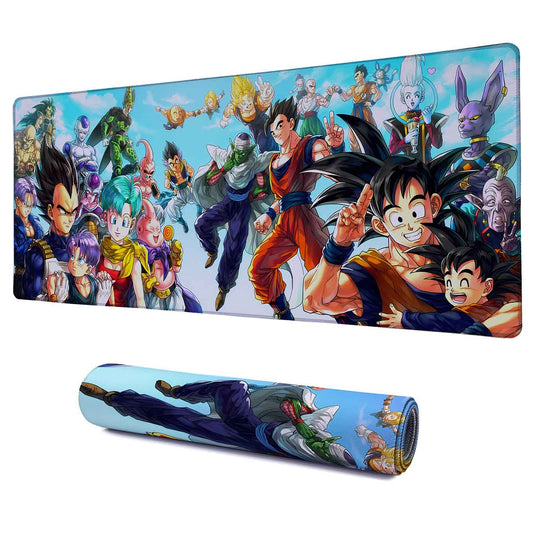 Dragon Ball Z Anime XXXL Deskpad – 36x14 Inches Extra Large Mouse Pad with Non-Slip Rubber base, Stitched Edges, Waterproof Surface – Ideal for Gaming and Office Desk