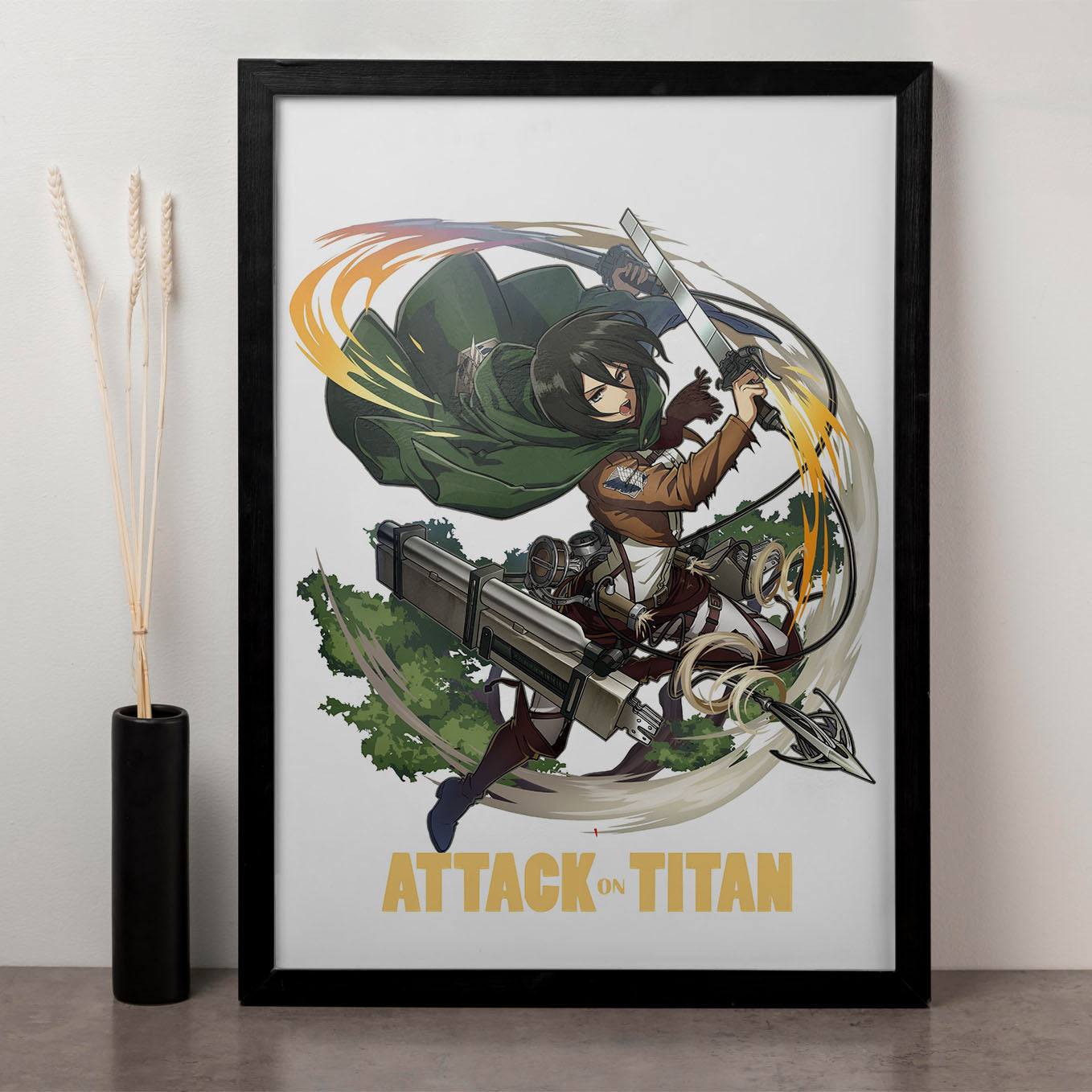Mikasa Ackerman - Anime: Attack on - AI Photo Generator - starryai
