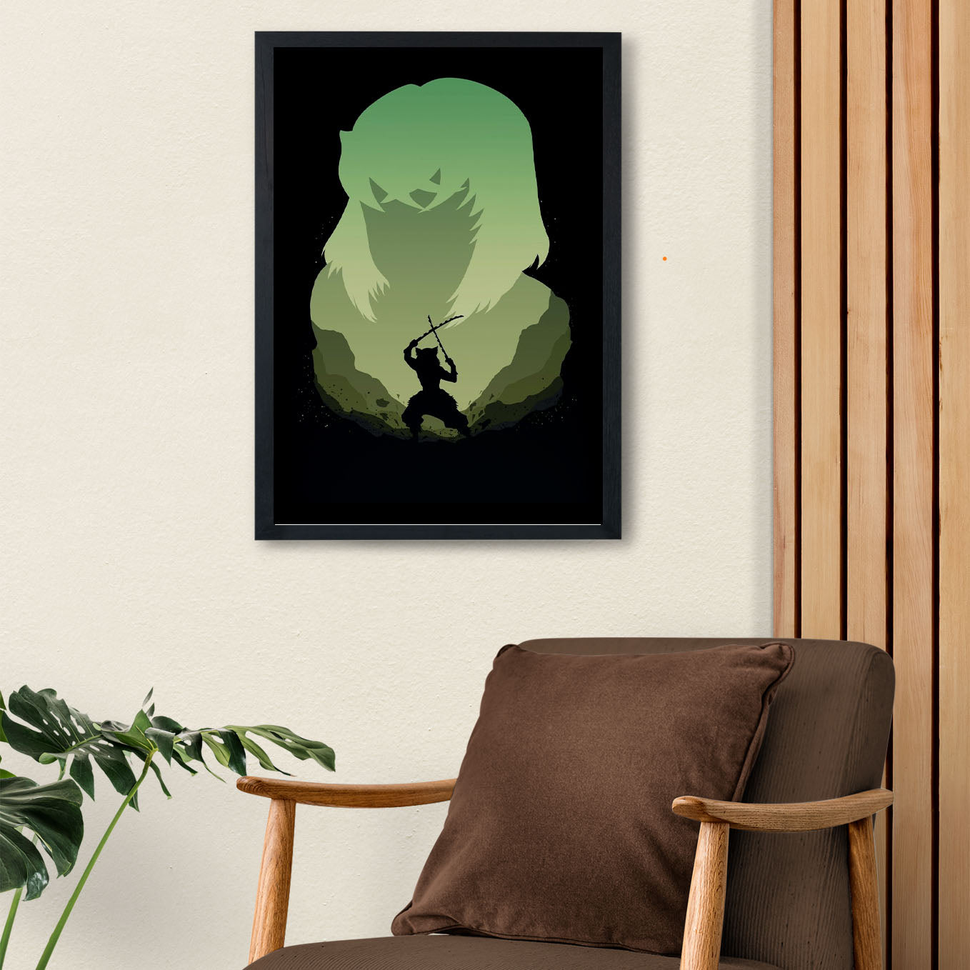 Demon Slayer Inosuke Illustrations Poster art framed 13x19-Inch - SoulAbiti