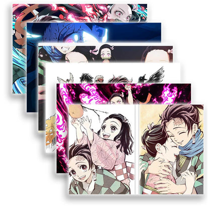 Demon Slayer Nezuko Kamado Set of 6 Anime posters Landscape 12x18 inches - SoulAbiti