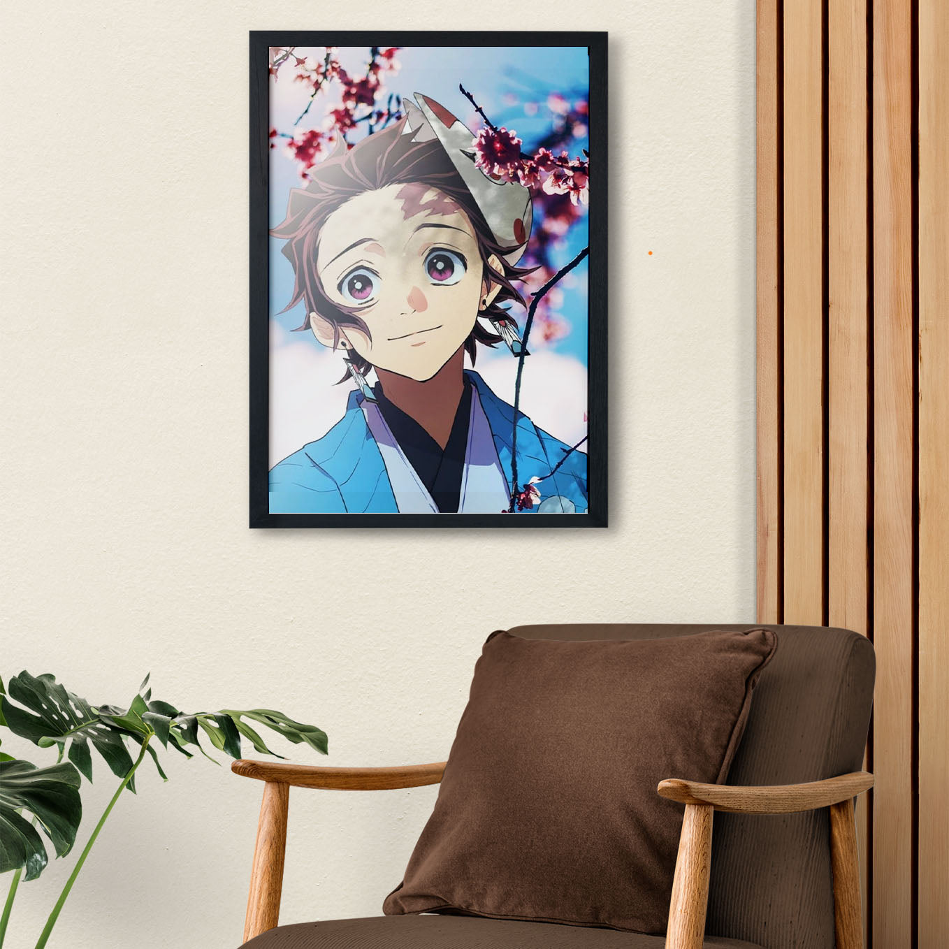 Demon Slayer Tanjiro Wisteria Poster framed 13x19-Inch with Plexi-Glass - SoulAbiti