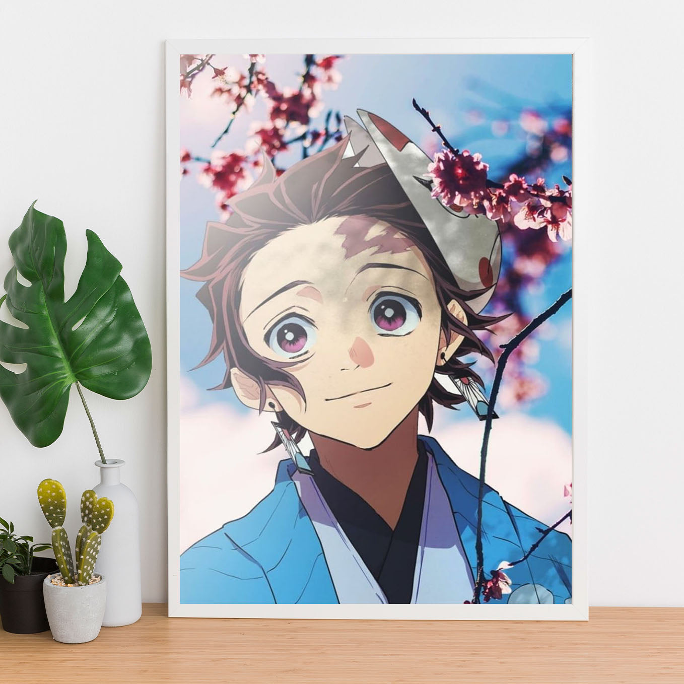 Demon Slayer Tanjiro Wisteria Poster framed 13x19-Inch with Plexi-Glass - SoulAbiti