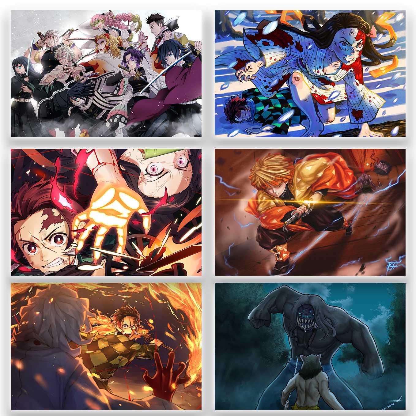 Demon Slayer unwavering resolve Set of 10 Anime posters 12x18 inches - SoulAbiti