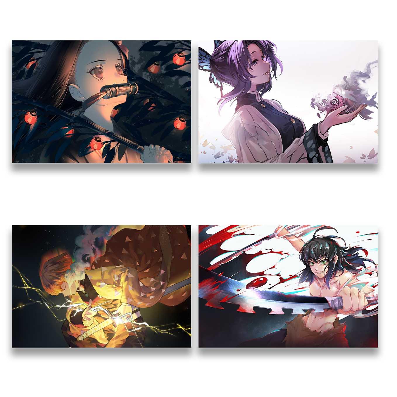 Demon Slayer unwavering resolve Set of 10 Anime posters 12x18 inches - SoulAbiti