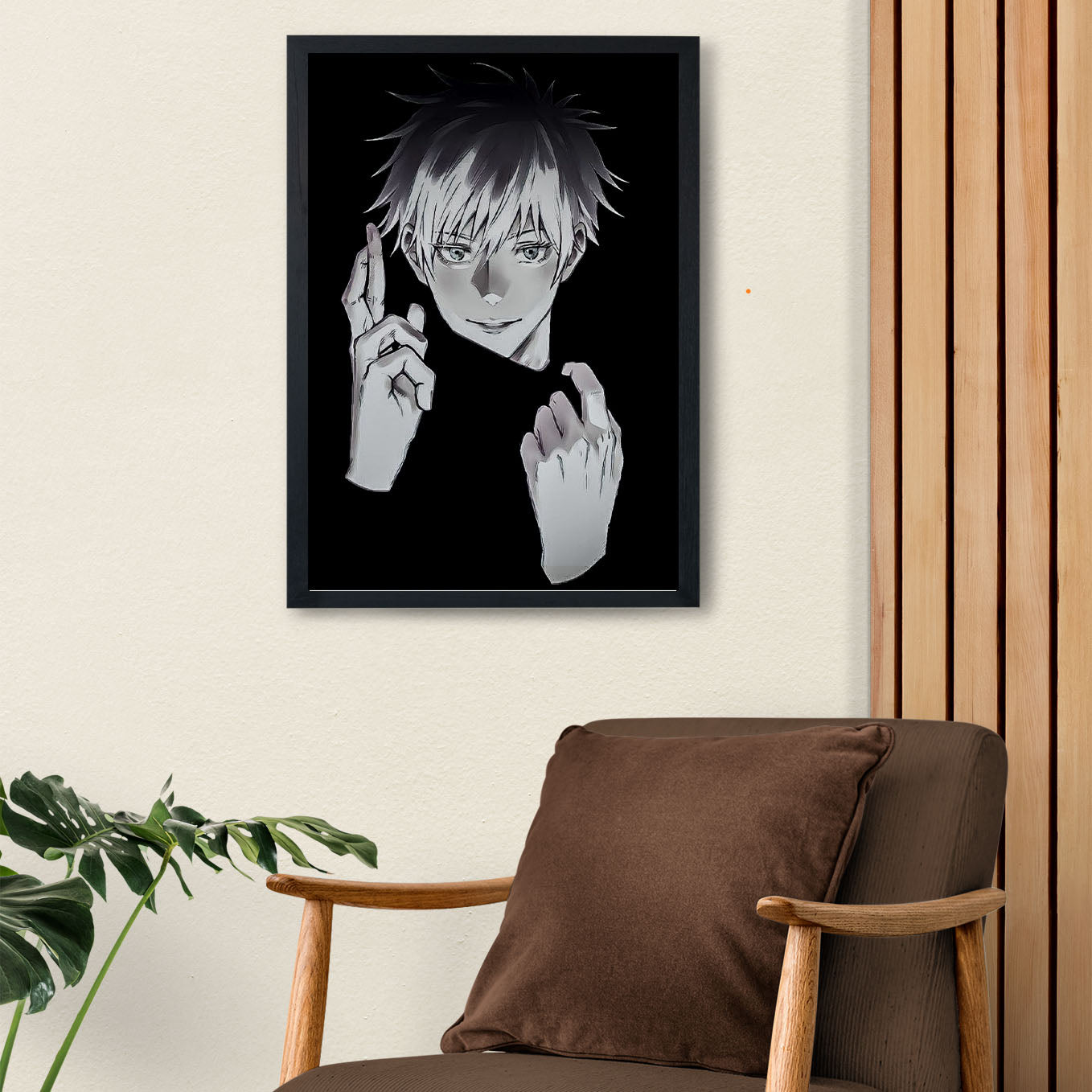 Jujutsu Kaisen Gojo Satoru Limitless Domain Expansion Poster Art Framed 13x19-Inch - SoulAbiti