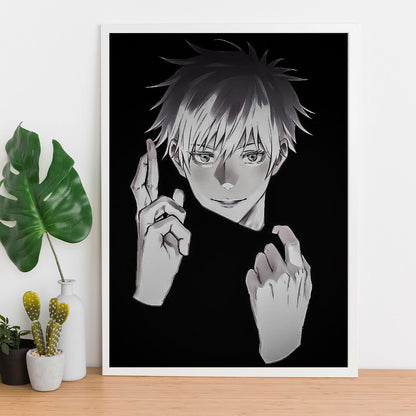 Jujutsu Kaisen Gojo Satoru Limitless Domain Expansion Poster Art Framed 13x19-Inch - SoulAbiti