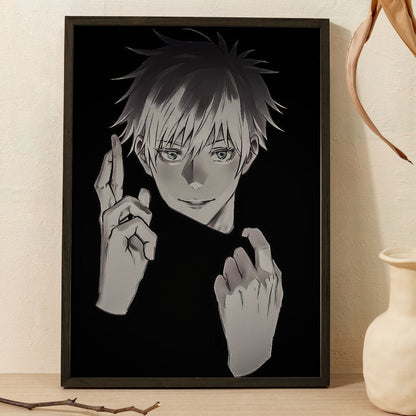 Jujutsu Kaisen Gojo Satoru Limitless Domain Expansion Poster Art Framed 13x19-Inch - SoulAbiti