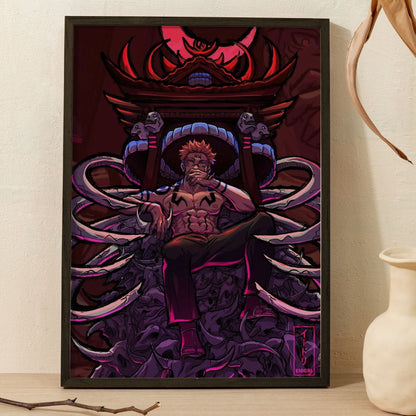 Jujutsu Kaisen Ryomen Sukuna Brook Poster Art Framed 13x19-Inch - SoulAbiti