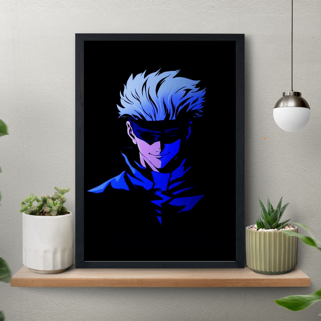 Jujutsu Kaisen Sensei Gojo Satoru Poster Art Framed 13x19-Inch - SoulAbiti