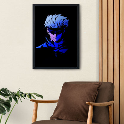 Jujutsu Kaisen Sensei Gojo Satoru Poster Art Framed 13x19-Inch - SoulAbiti