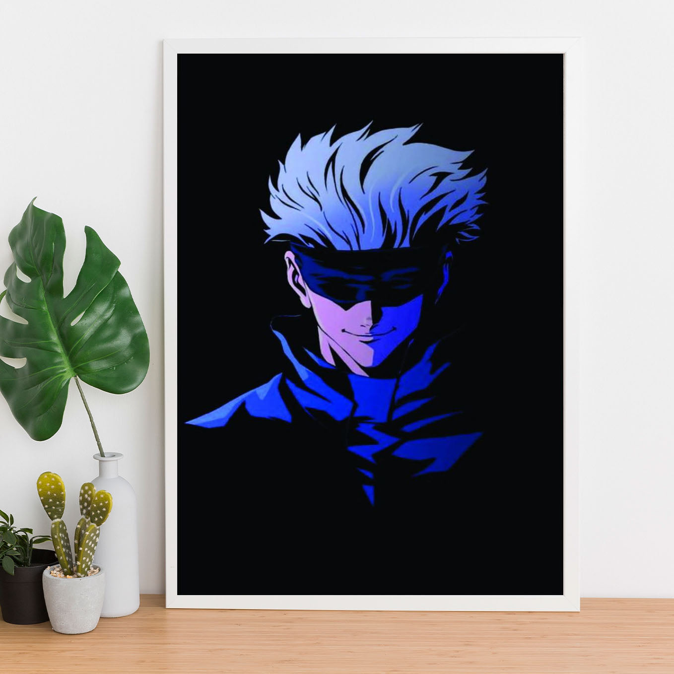 Jujutsu Kaisen Sensei Gojo Satoru Poster Art Framed 13x19-Inch - SoulAbiti