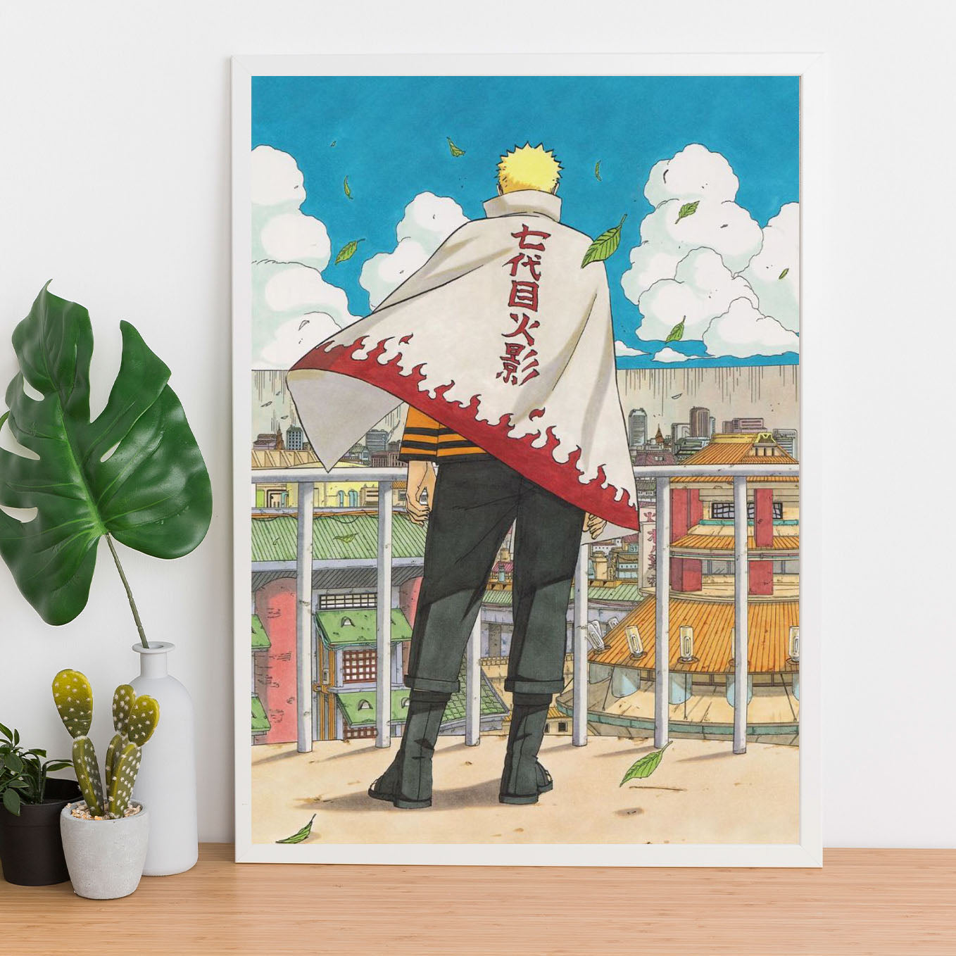 Naruto 7 Hokage Poster art framed 13x19-Inch - SoulAbiti