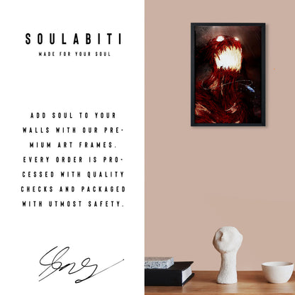 Naruto 4 Tails Form Poster art framed 13x19-Inch - SoulAbiti