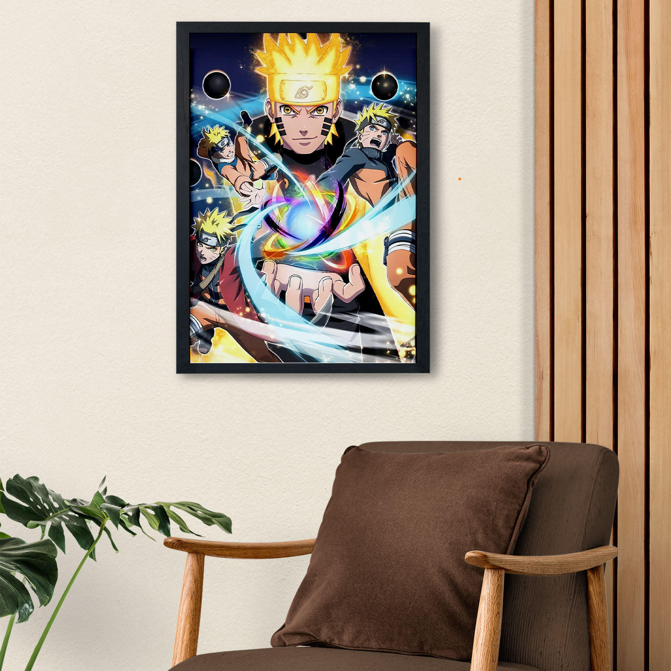 Naruto All 6 Forms Poster art framed 13x19-Inch - SoulAbiti