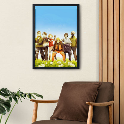 Naruto All Team 7 Poster art framed 13x19-Inch - SoulAbiti