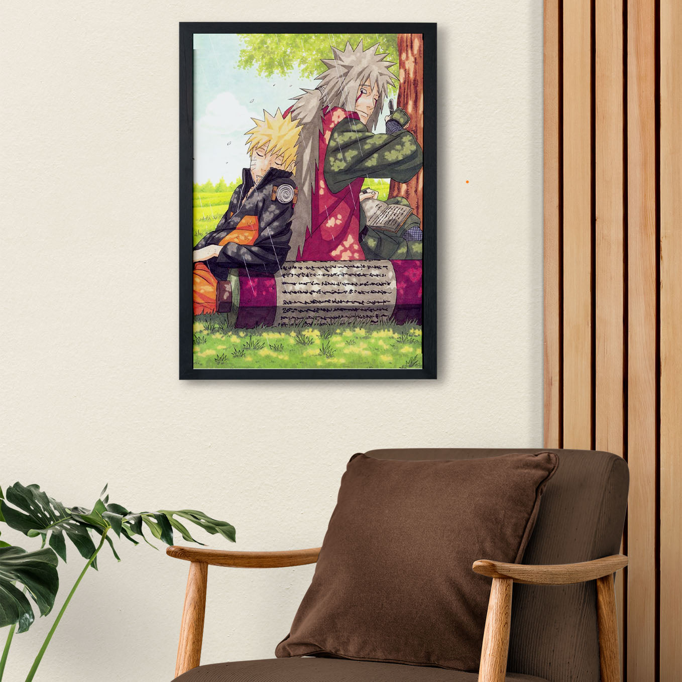 Naruto and Jiraiya Adventure Poster art framed 13x19-Inch - SoulAbiti