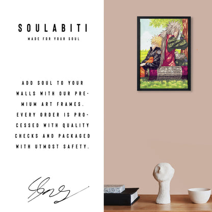 Naruto and Jiraiya Adventure Poster art framed 13x19-Inch - SoulAbiti