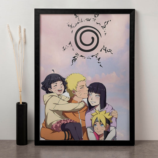 Naruto Family, Nine Tails Seal Poster art framed 13x19-Inch - SoulAbiti