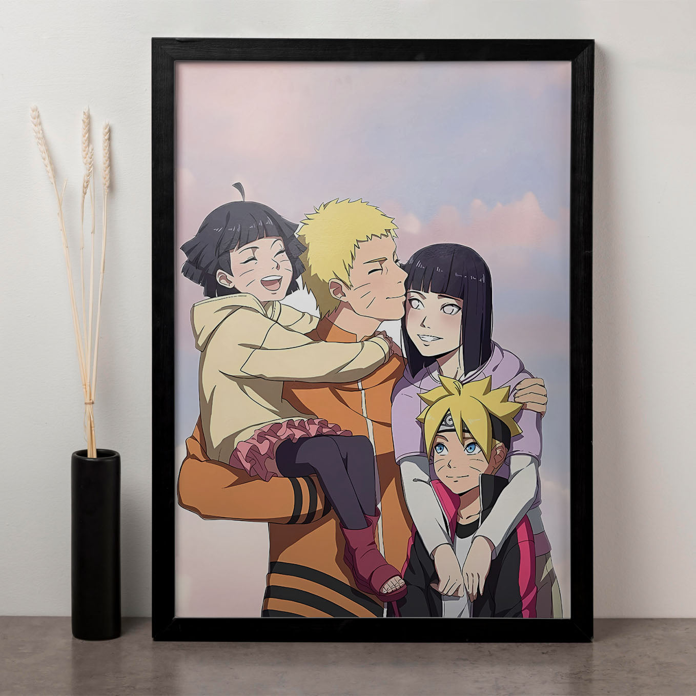 Naruto family Poster framed 13x19-Inch - SoulAbiti