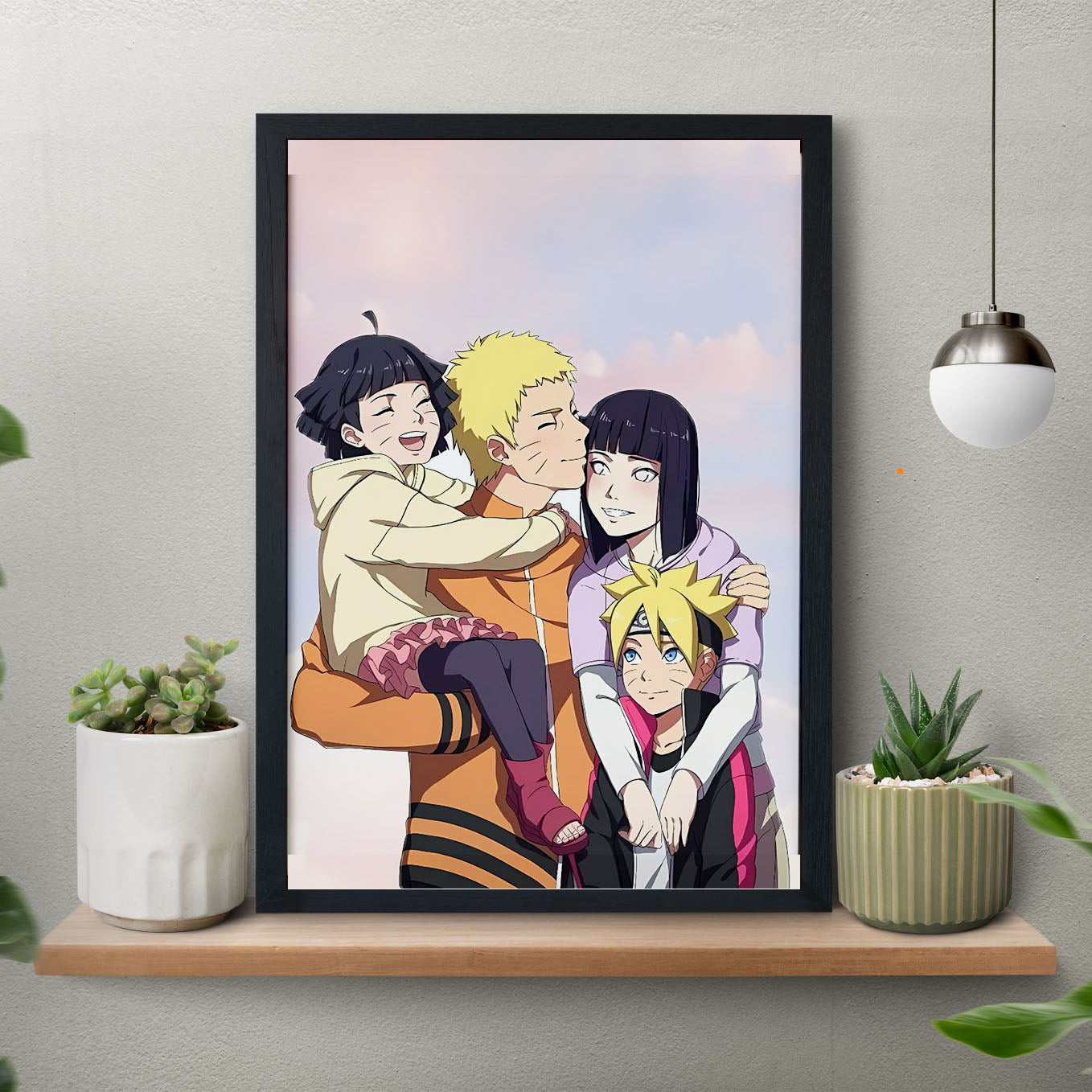 Naruto family Poster framed 13x19-Inch - SoulAbiti