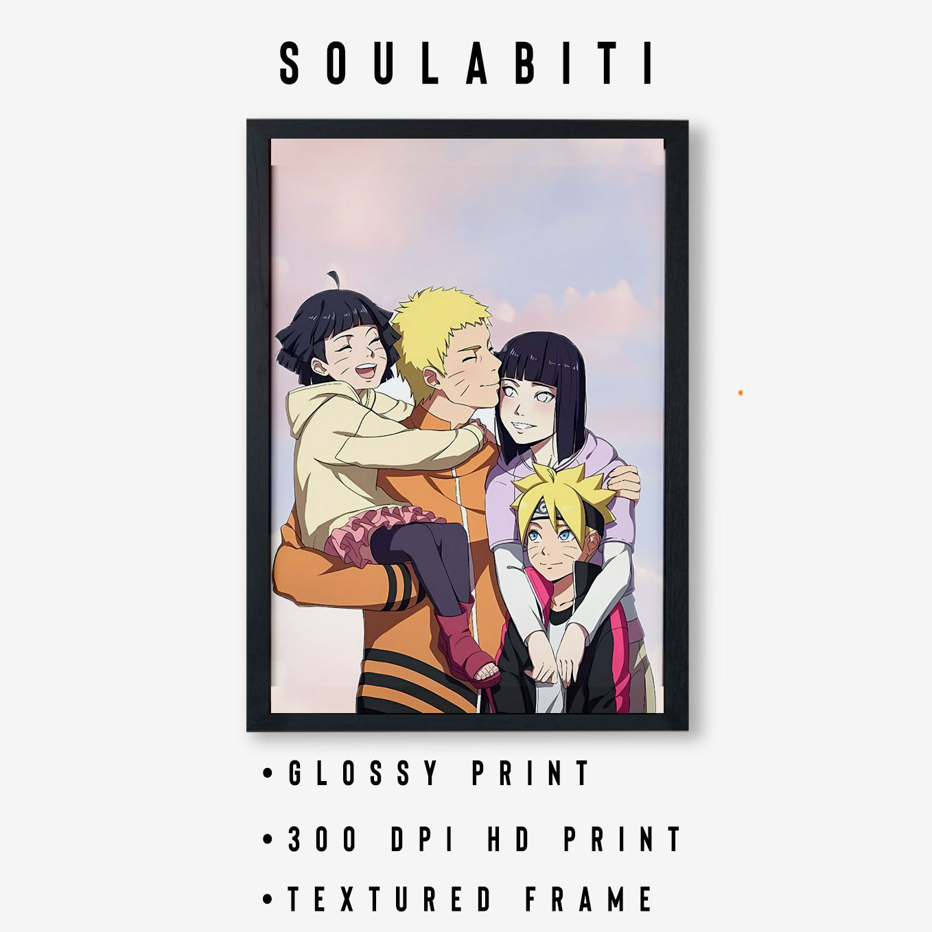 Naruto family Poster framed 13x19-Inch - SoulAbiti