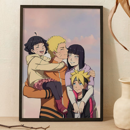 Naruto family Poster framed 13x19-Inch - SoulAbiti