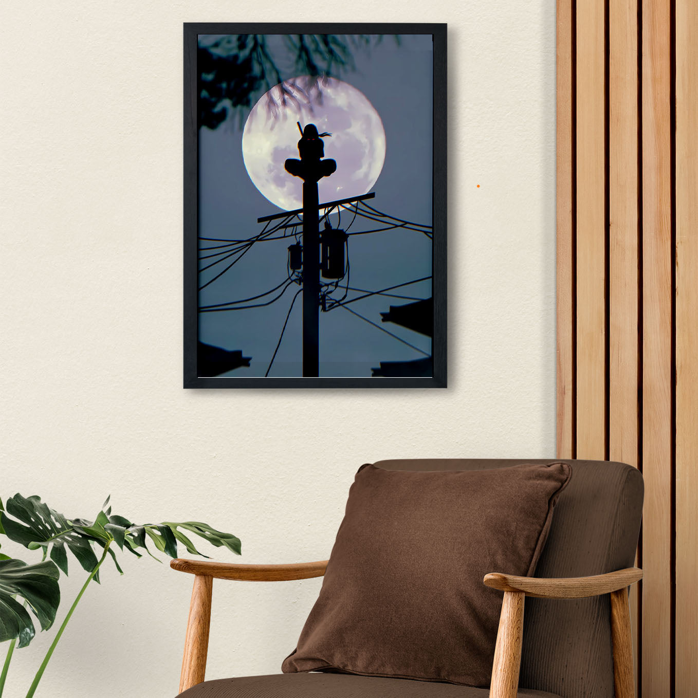 Naruto Itachi Moonlight Poster art framed 13x19-Inch - SoulAbiti