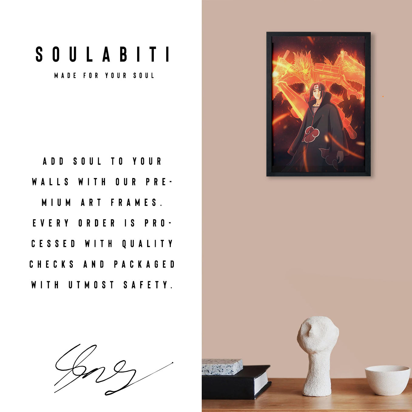 Naruto Itachi's Susanoo Poster art framed 13x19-Inch - SoulAbiti