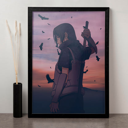 Naruto Itachi Stand On His Promise Poster art framed 13x19-Inch - SoulAbiti