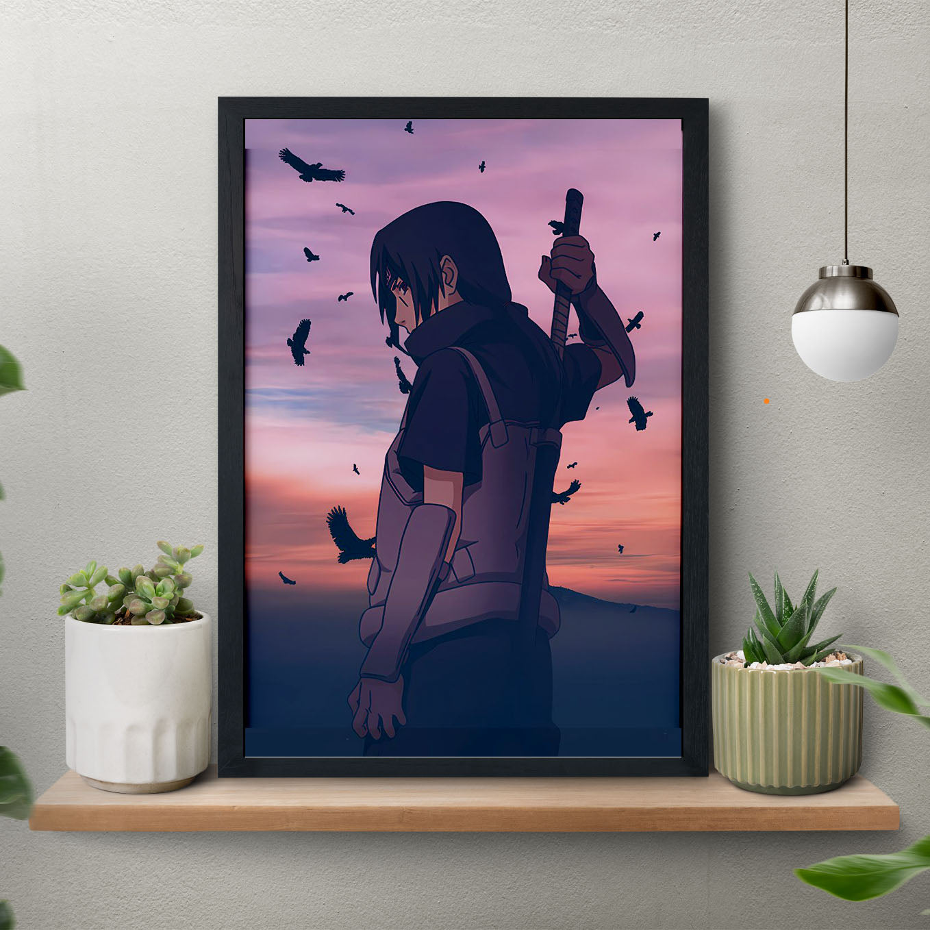 Naruto Itachi Stand On His Promise Poster art framed 13x19-Inch - SoulAbiti