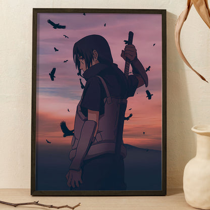 Naruto Itachi Stand On His Promise Poster art framed 13x19-Inch - SoulAbiti