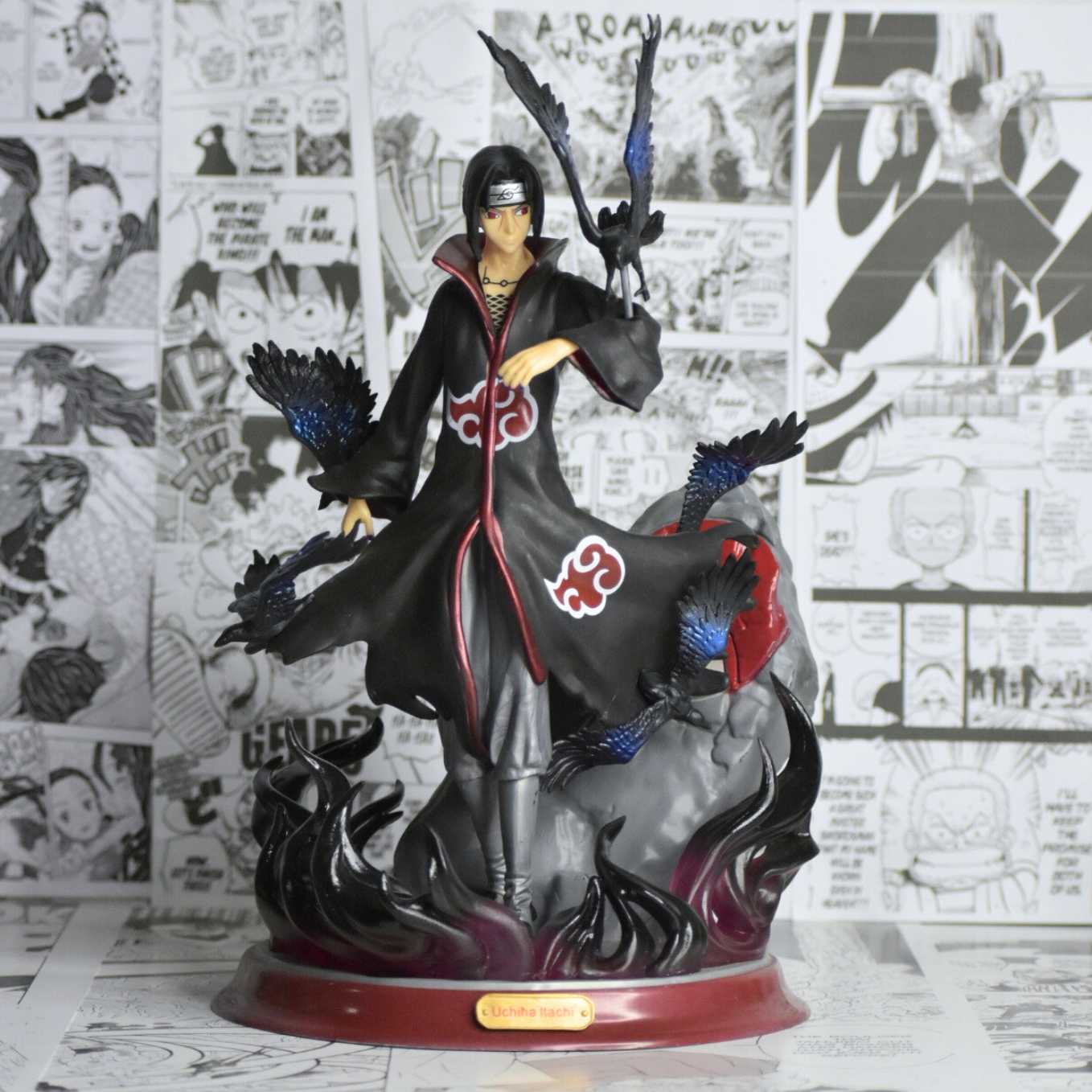 Naruto Itachi Uchiha Akatsuki crows Action Figures 27 cm Tall Large - SoulAbiti