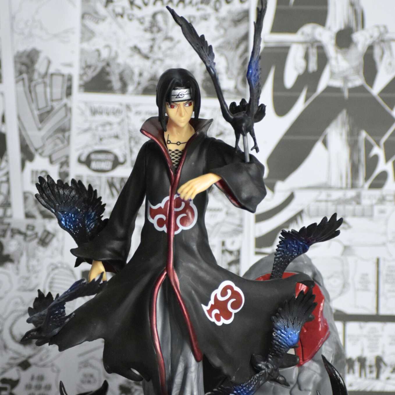 Naruto Itachi Uchiha Akatsuki crows Action Figures 27 cm Tall Large - SoulAbiti