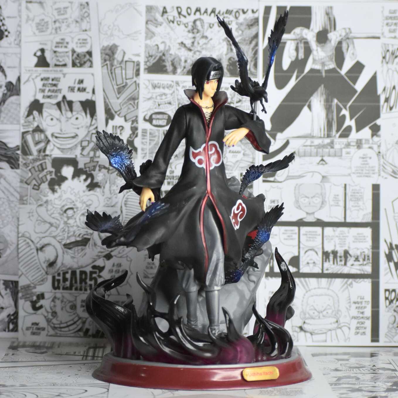 Naruto Itachi Uchiha Akatsuki crows Action Figures 27 cm Tall Large - SoulAbiti