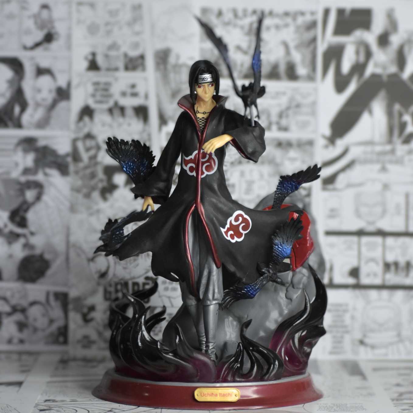 Naruto Itachi Uchiha Akatsuki crows Action Figures 27 cm Tall Large - SoulAbiti