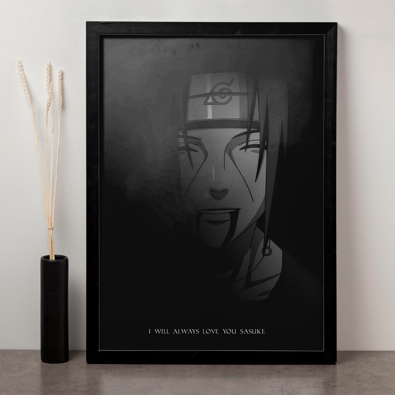 Naruto Last Words Of Itachi Poster art framed 13x19-Inch - SoulAbiti