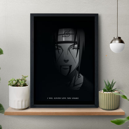 Naruto Last Words Of Itachi Poster art framed 13x19-Inch - SoulAbiti