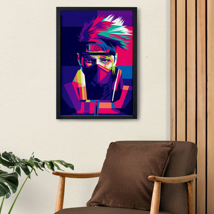 Naruto Shippuden Kakashi Poster art framed 13x19-Inch - SoulAbiti