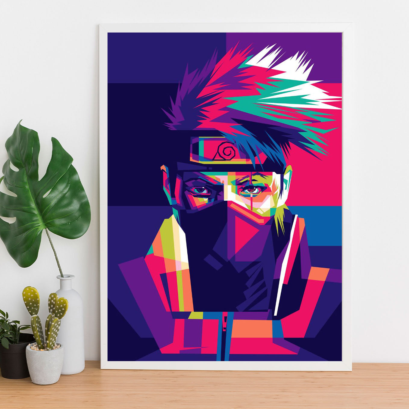 Naruto Shippuden Kakashi Poster art framed 13x19-Inch - SoulAbiti