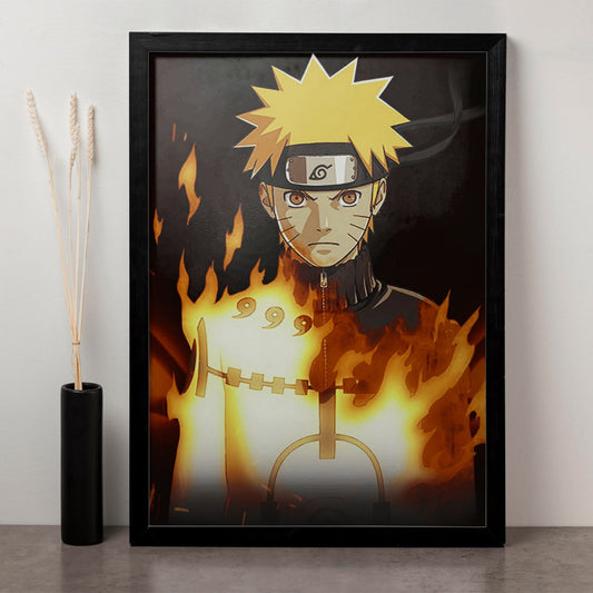 Naruto Tailed Chakra Poster art framed 13x19-Inch - SoulAbiti